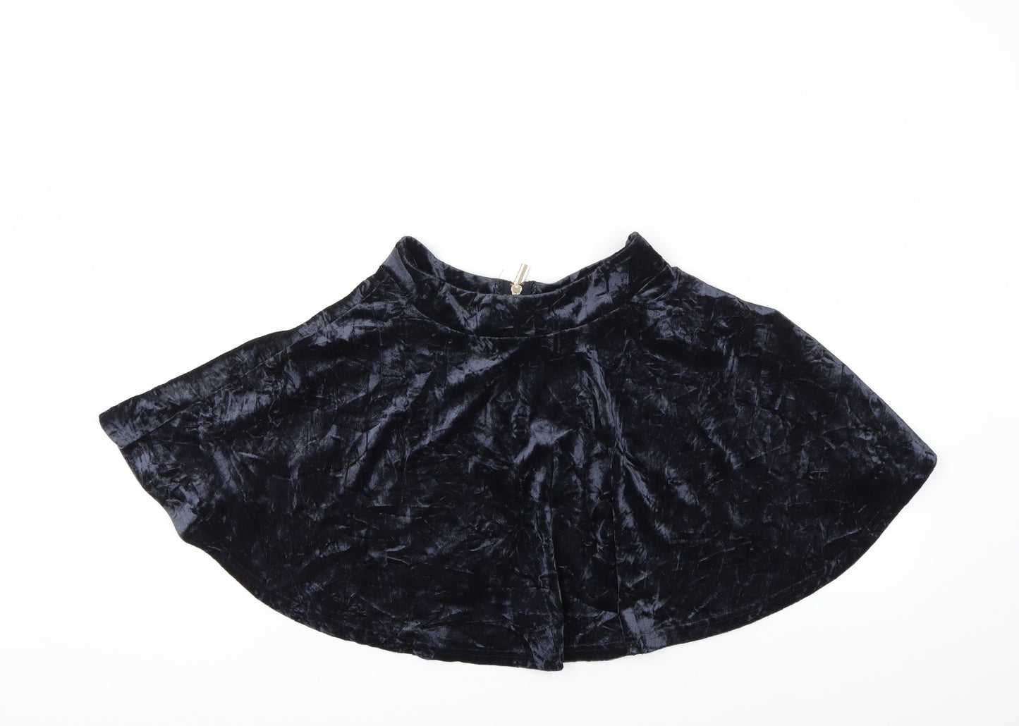 Womens UK Size 8 Preworn Flare Velour Skirt