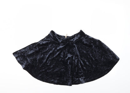 Womens UK Size 8 Preworn Flare Velour Skirt