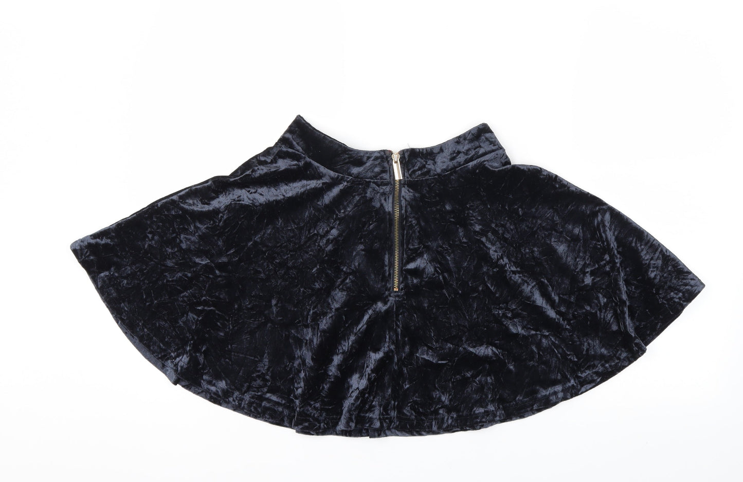 Womens UK Size 8 Preworn Flare Velour Skirt