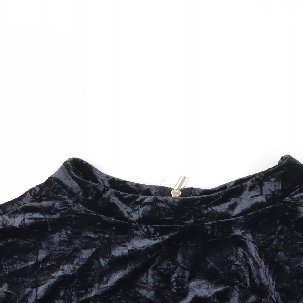 Womens UK Size 8 Preworn Flare Velour Skirt
