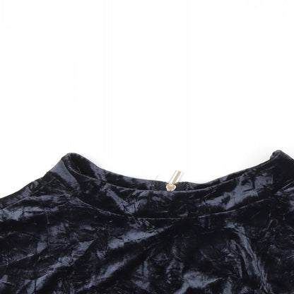 Womens UK Size 8 Preworn Flare Velour Skirt