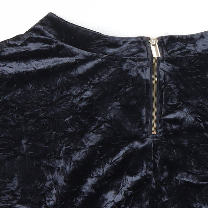 Womens UK Size 8 Preworn Flare Velour Skirt