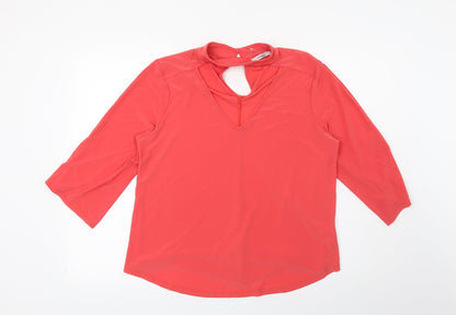 George Womens Orange   Basic Blouse Size 14