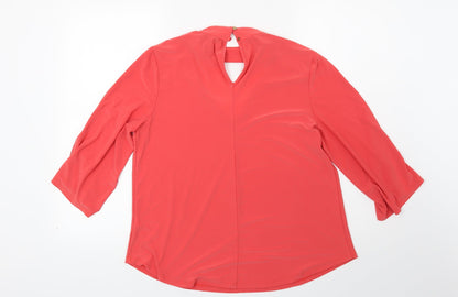 George Womens Orange   Basic Blouse Size 14