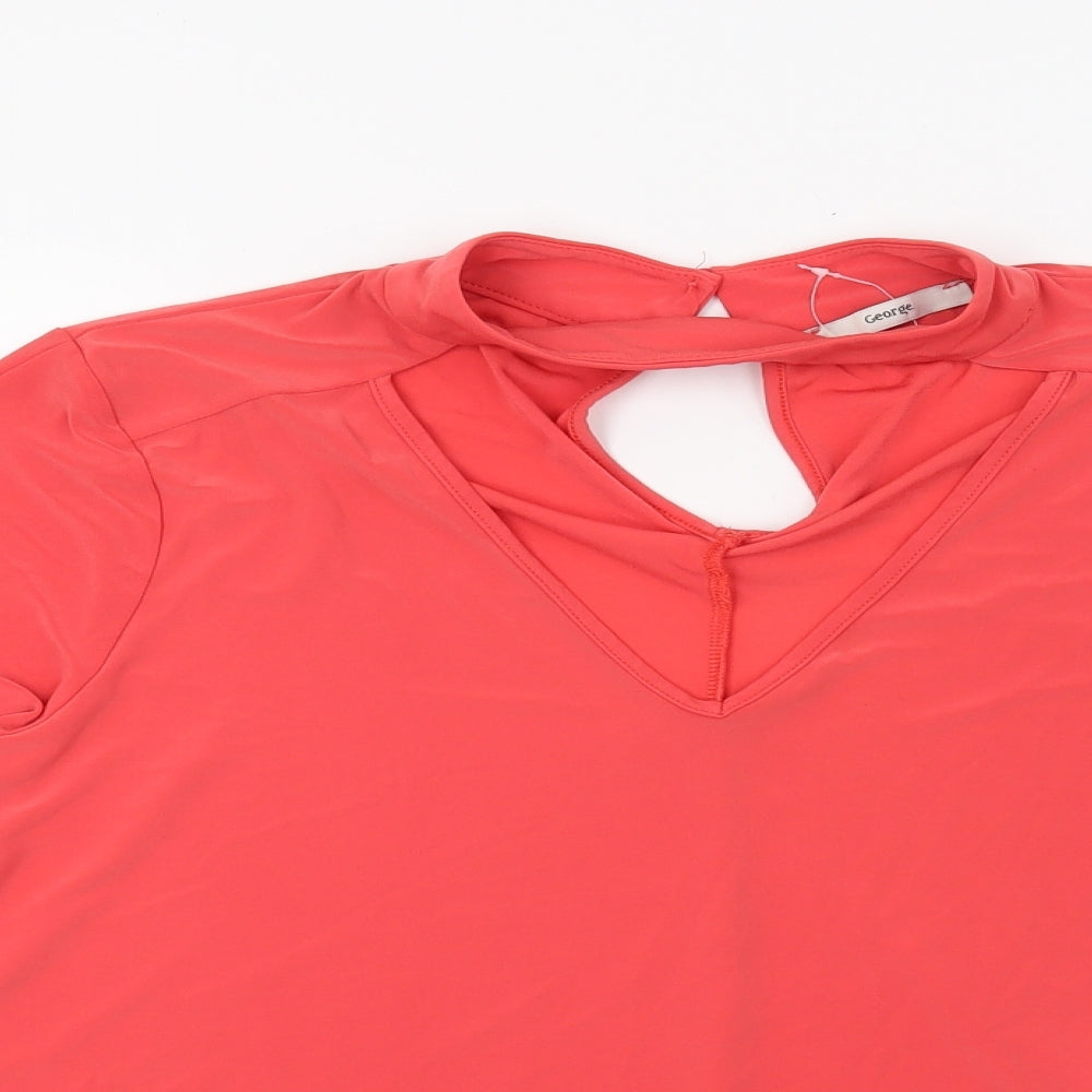 George Womens Orange   Basic Blouse Size 14