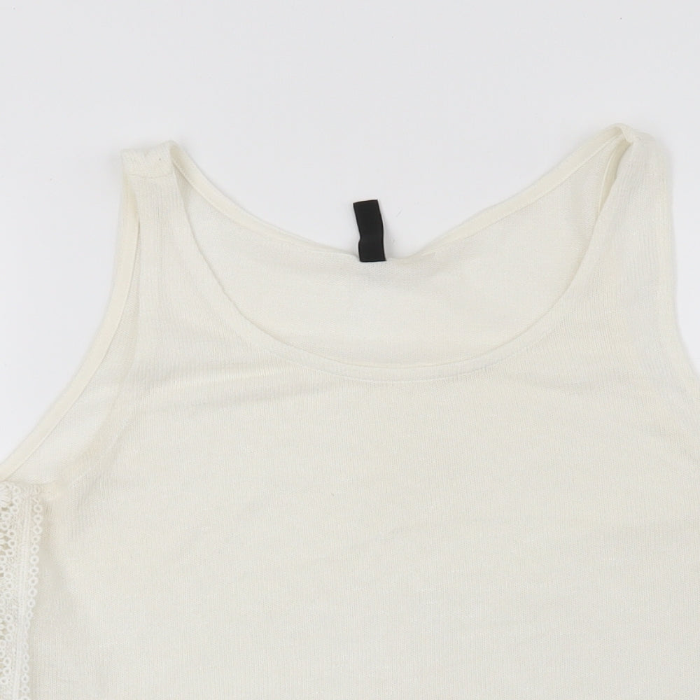 Womens UK Size S H&M White Basic Blouse