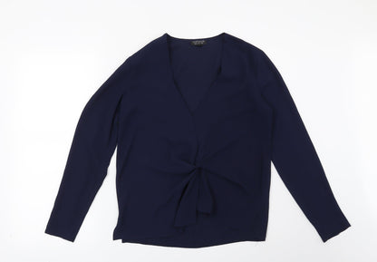 Womens UK Size 8 Topshop Blue Basic Blouse