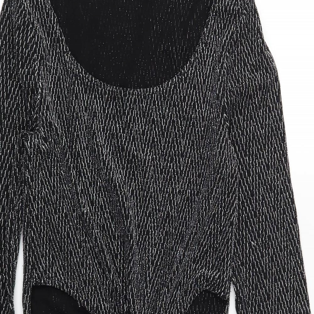 H&M Womens Black Geometric  Shift  Size XS