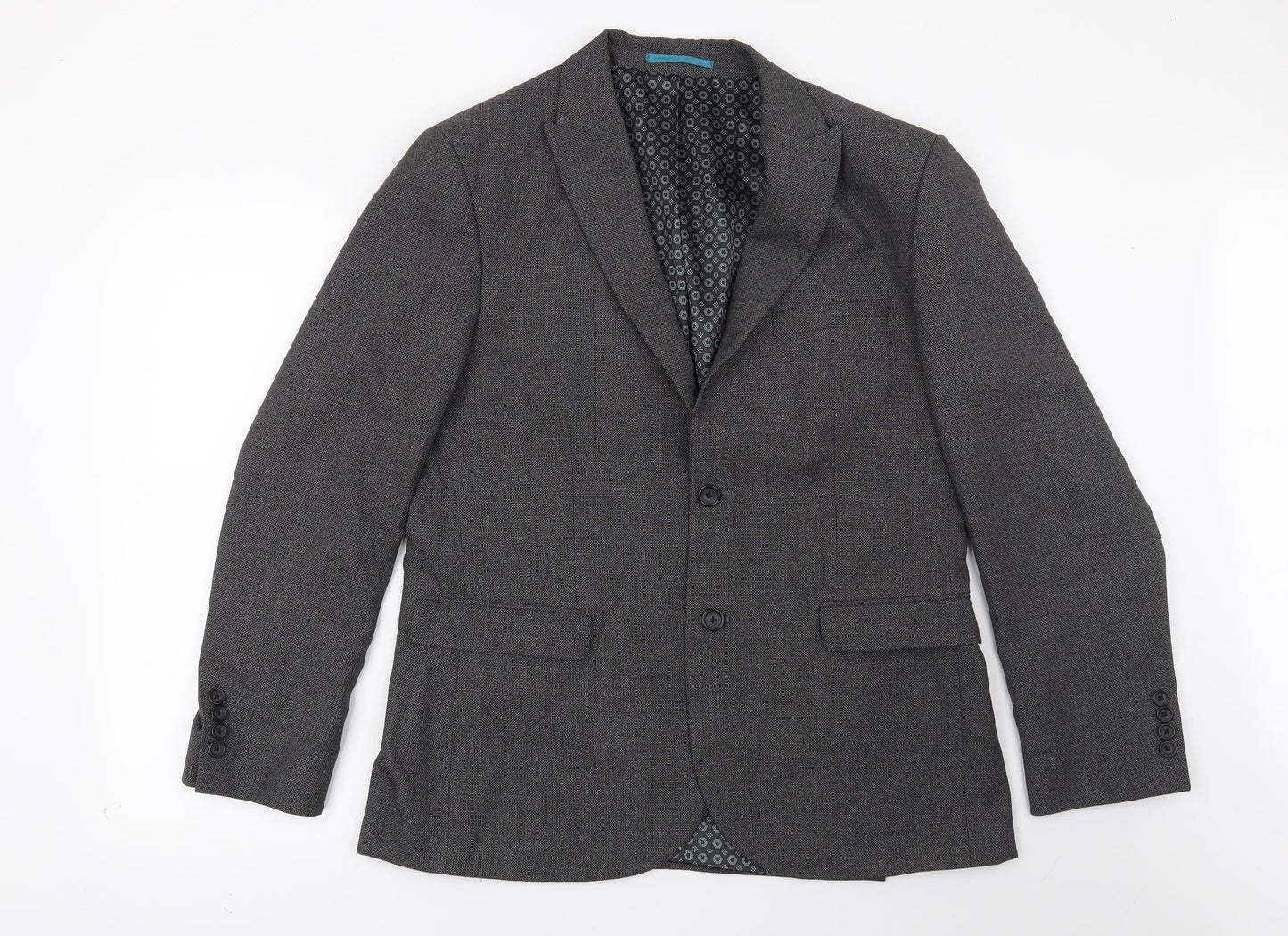 Mens UK Size 42 Preworn Regular Grey Suit Jacket