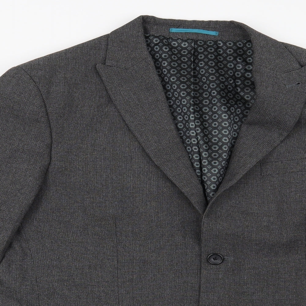 Mens UK Size 42 Preworn Regular Grey Suit Jacket
