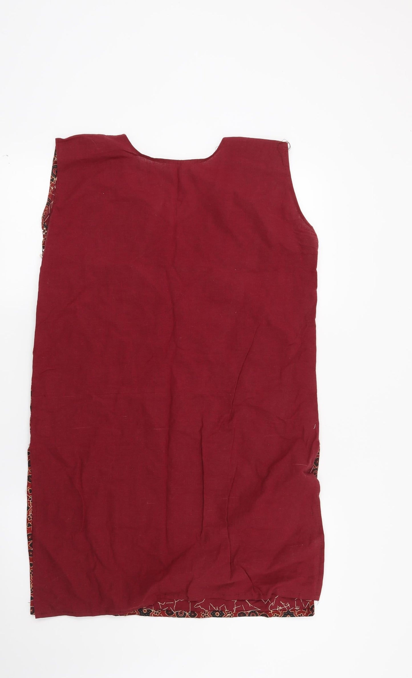 Womens UK Size M Preworn Red Tunic Blouse