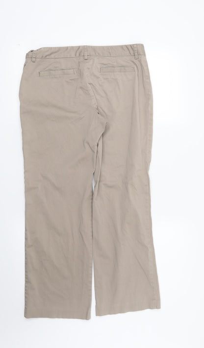 Womens UK Size 12 Marks and Spencer Regular Fit  Beige Trousers