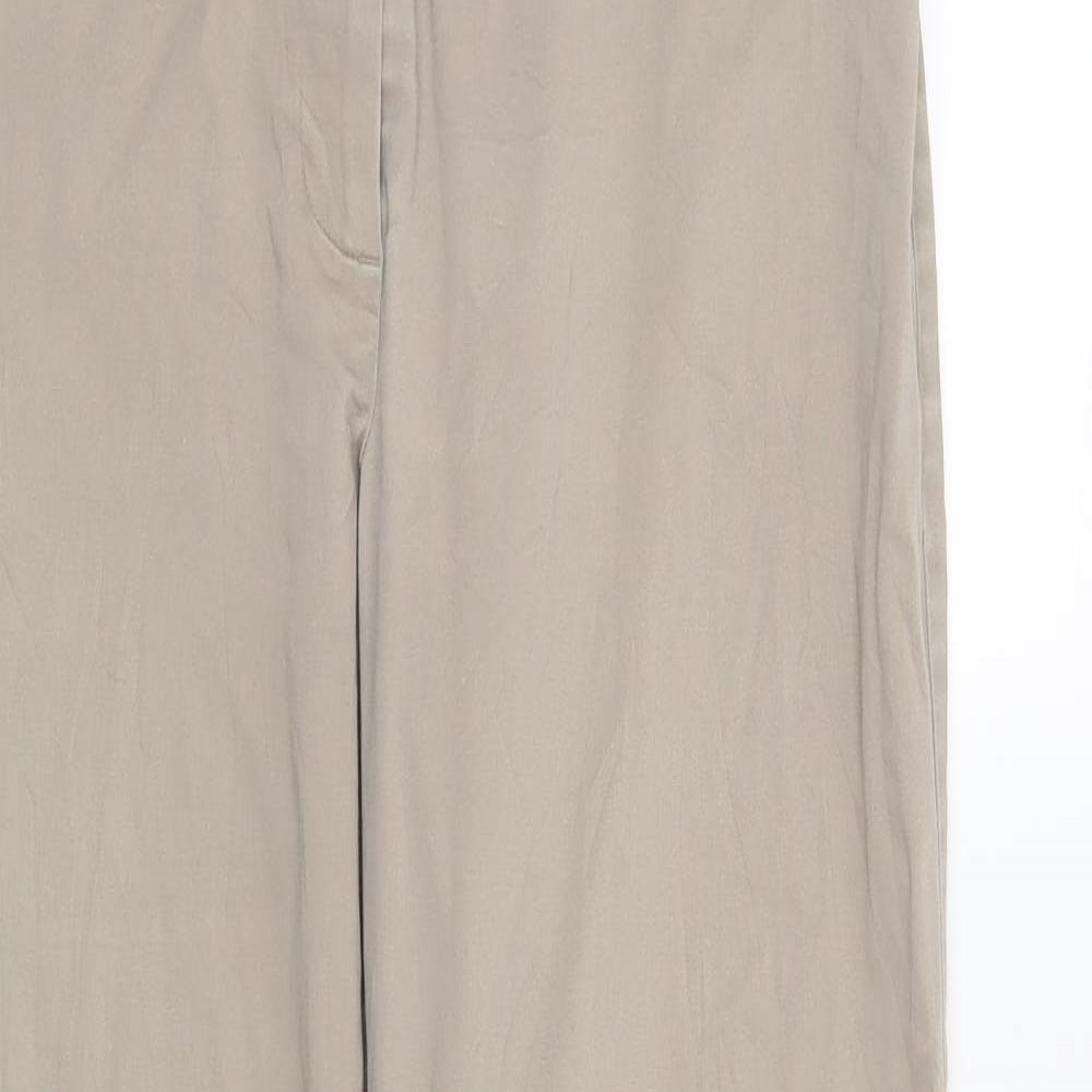 Womens UK Size 12 Marks and Spencer Regular Fit  Beige Trousers