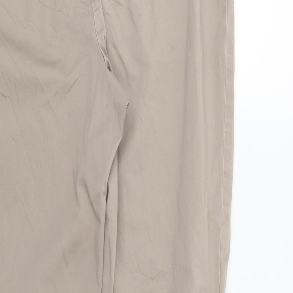 Womens UK Size 12 Marks and Spencer Regular Fit  Beige Trousers