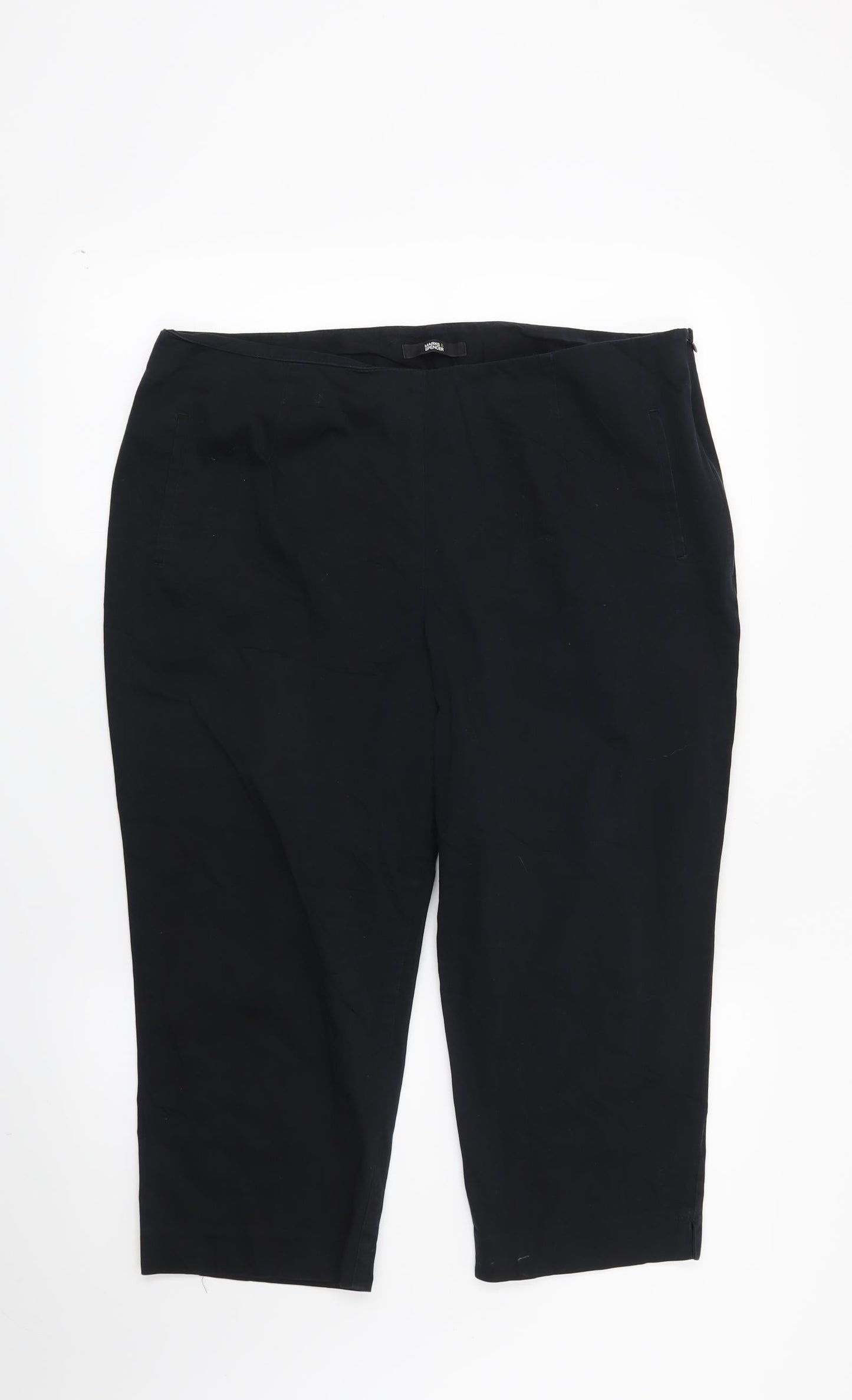 Womens UK Size 16 Marks and Spencer Regular Fit Chino Blue Trousers
