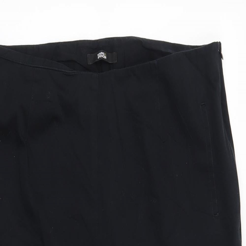 Womens UK Size 16 Marks and Spencer Regular Fit Chino Blue Trousers