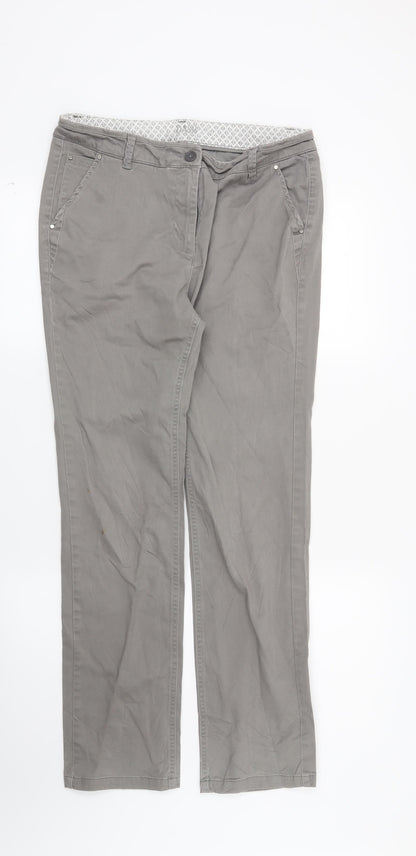 DASH Womens Grey   Carrot Trousers Size 12 L29 in