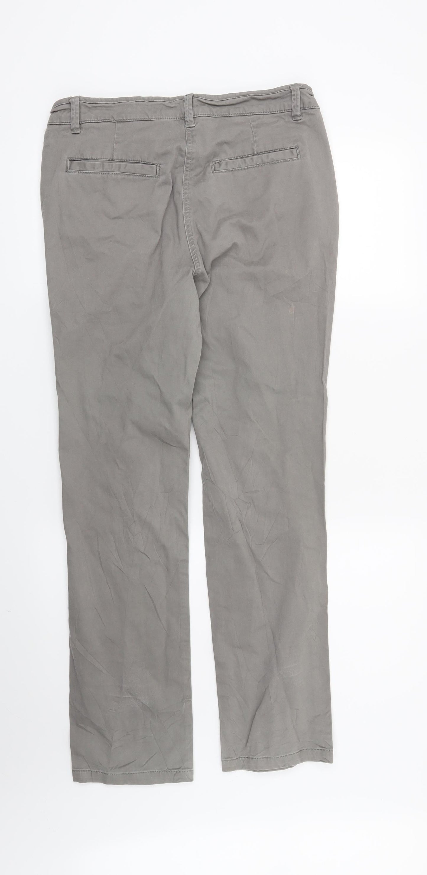 DASH Womens Grey   Carrot Trousers Size 12 L29 in
