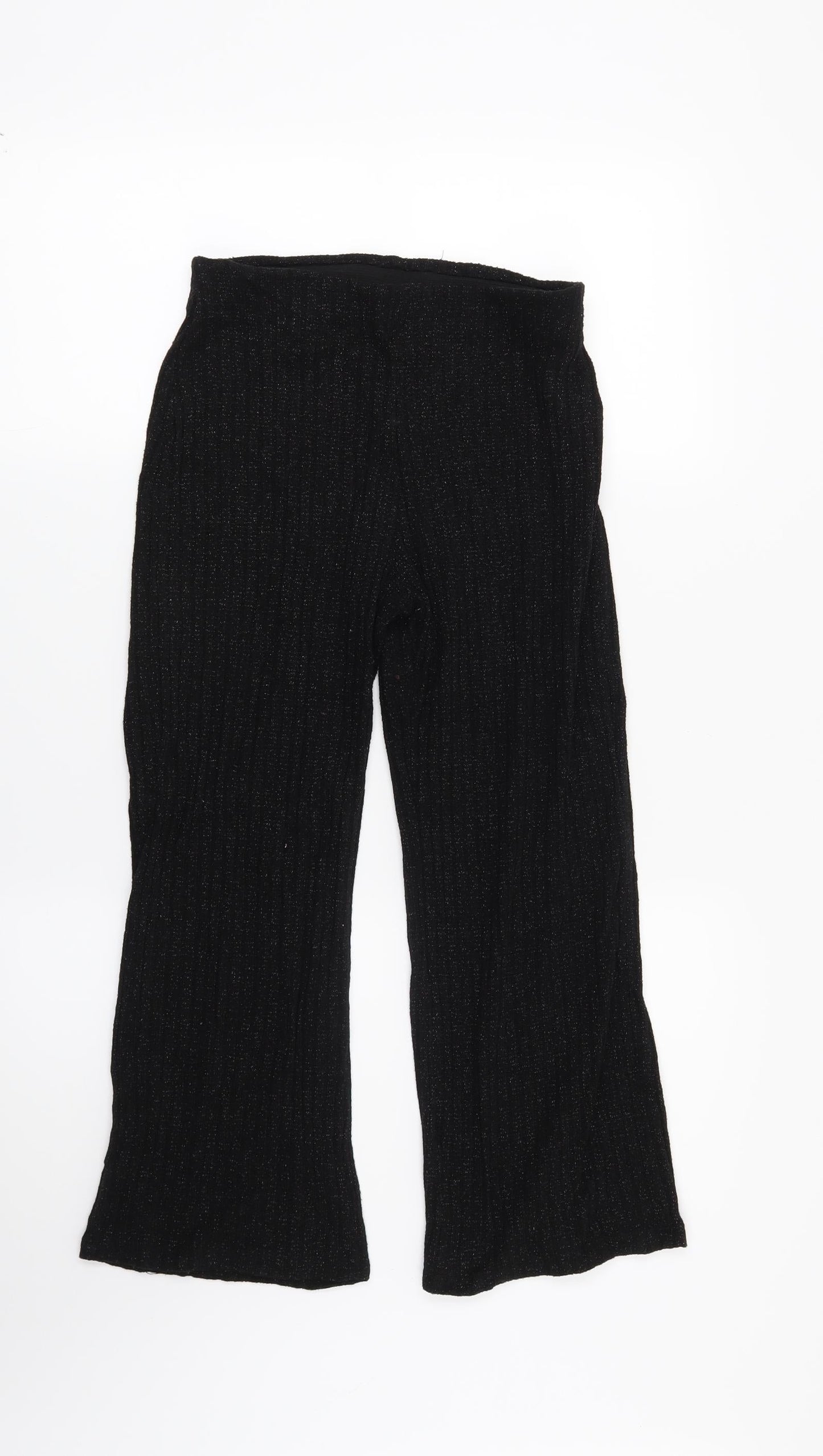 Womens UK Size S Zara Regular Fit  Black Trousers