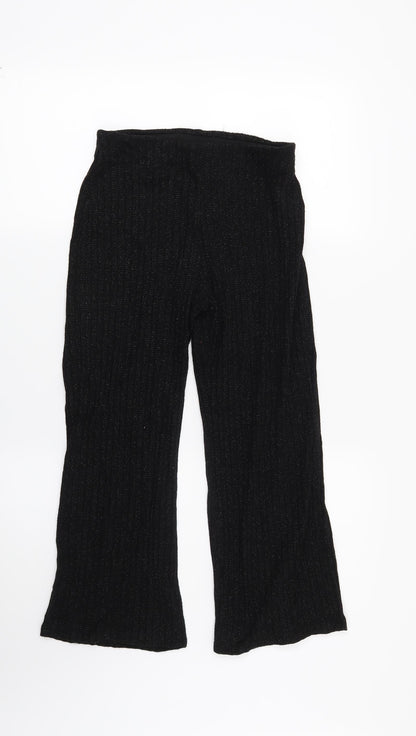 Womens UK Size S Zara Regular Fit  Black Trousers