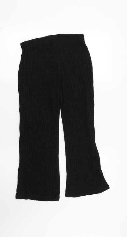 Womens UK Size S Zara Regular Fit  Black Trousers