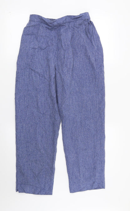 Womens UK Size S Preworn Regular Fit  Blue Trousers