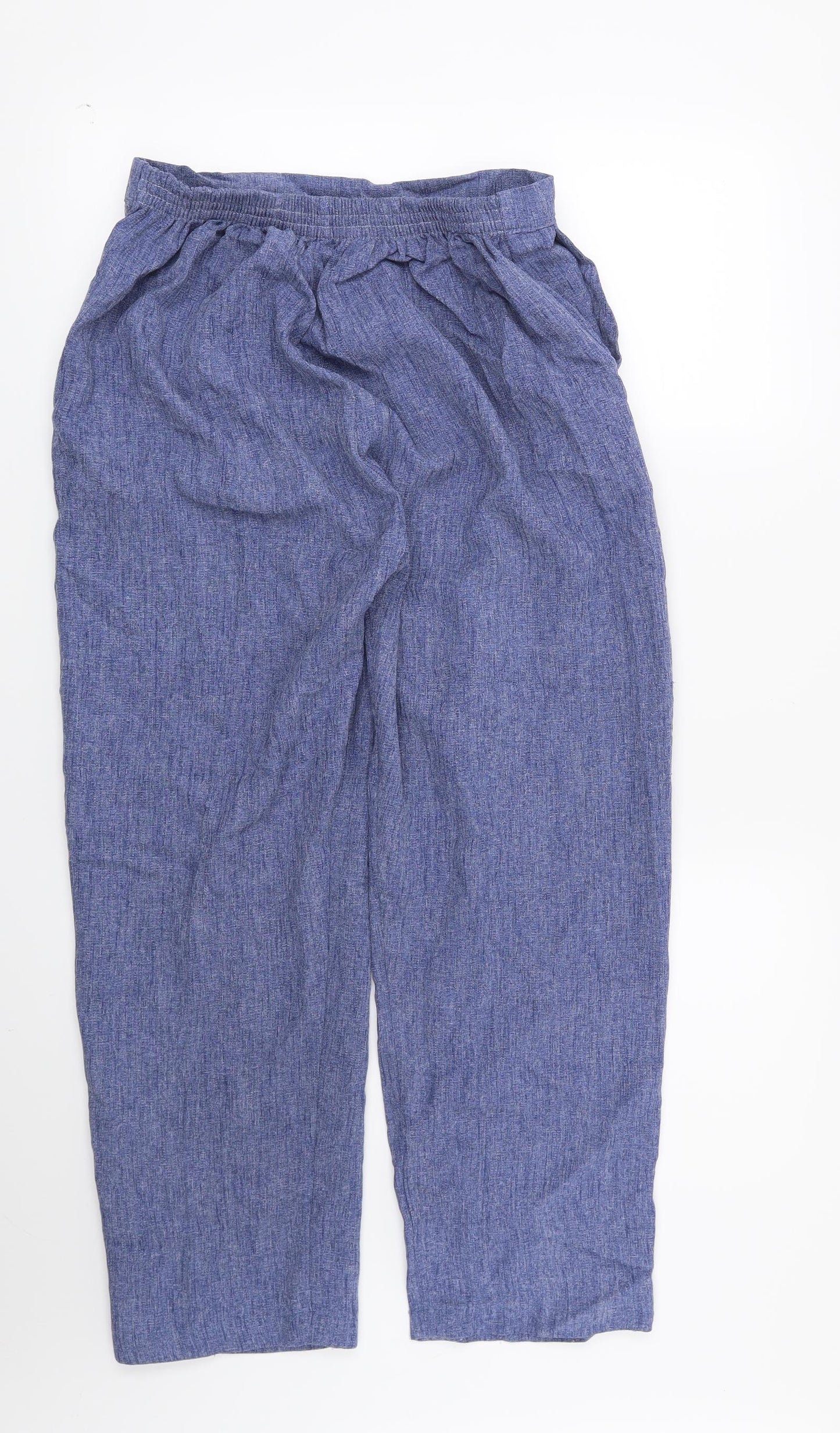 Womens UK Size S Preworn Regular Fit  Blue Trousers