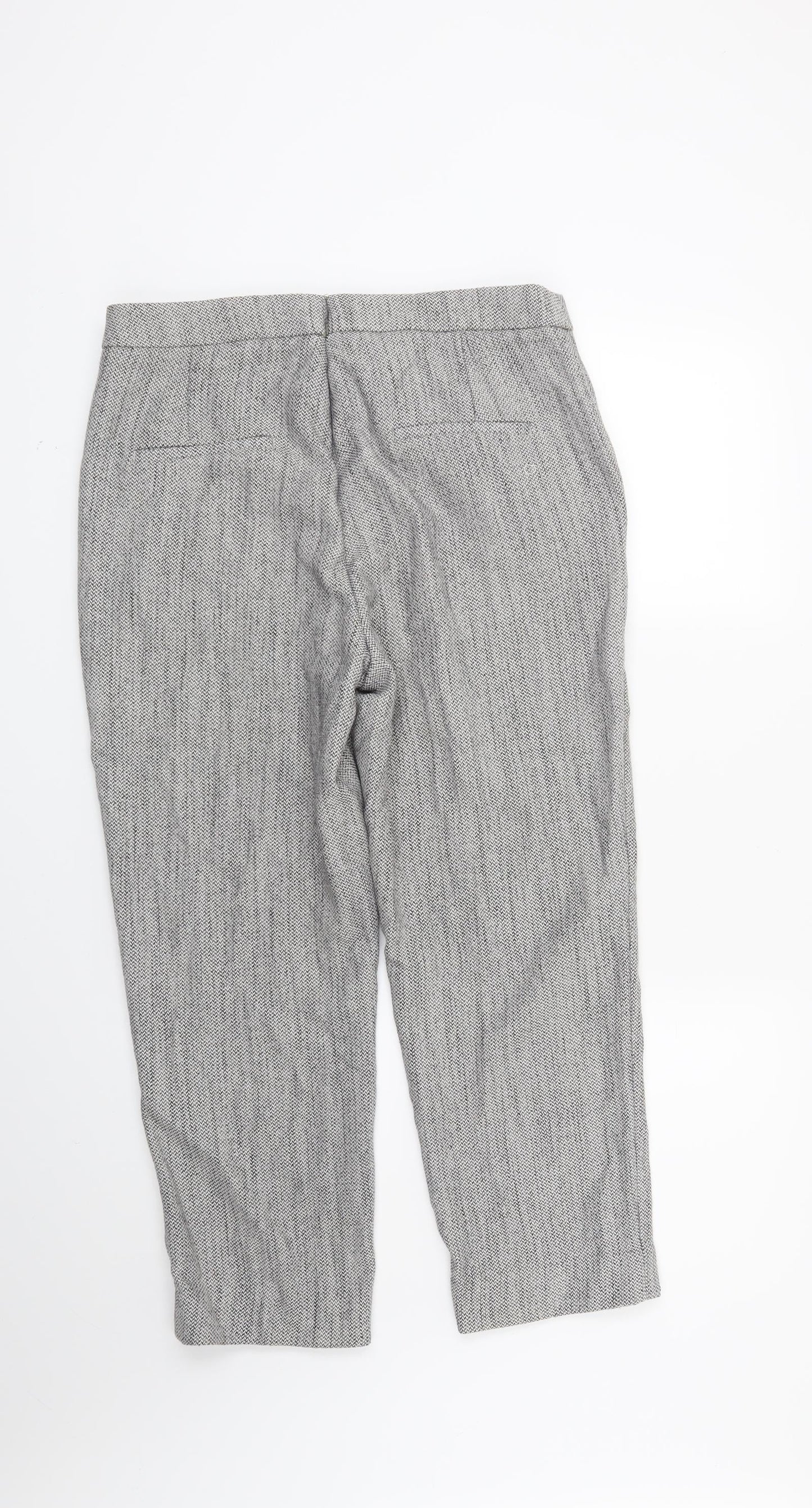 Womens UK Size 14 Preworn Regular Fit  Grey Trousers