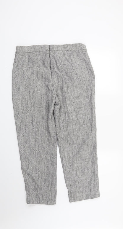 Womens UK Size 14 Preworn Regular Fit  Grey Trousers