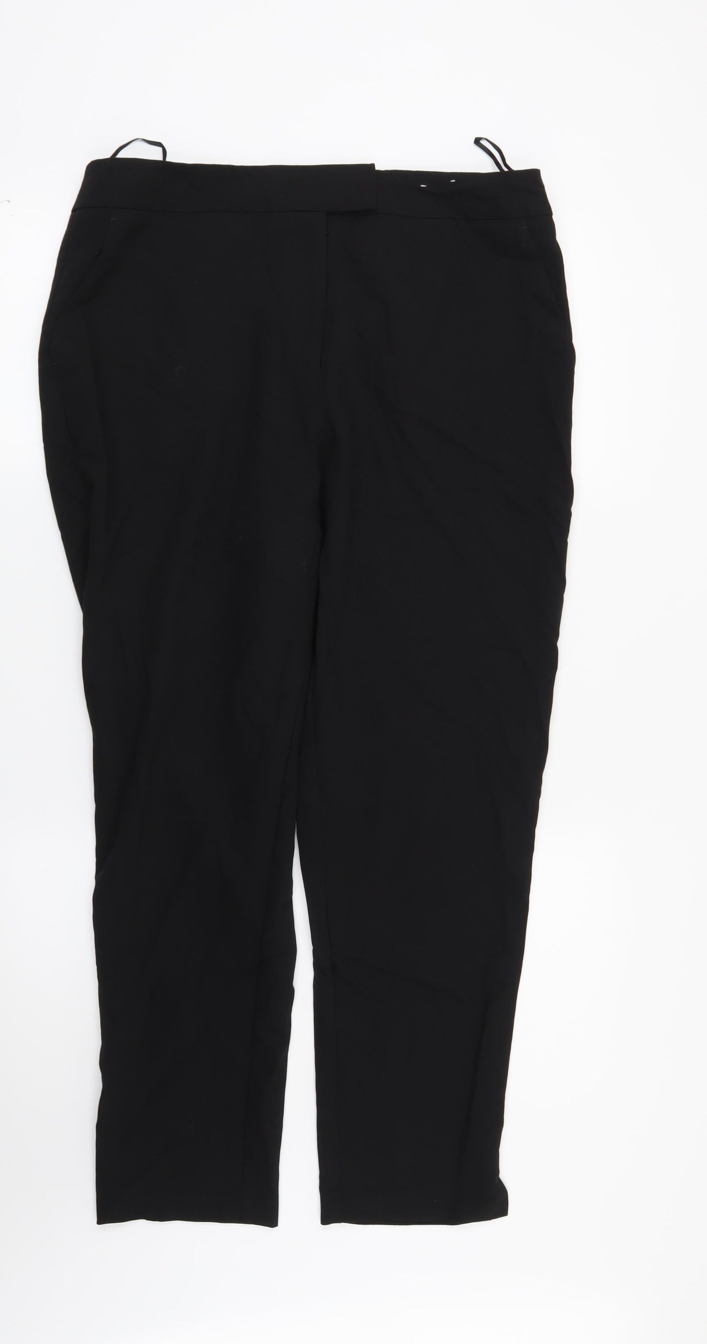 F&F Womens Black   Trousers  Size 14 L27 in