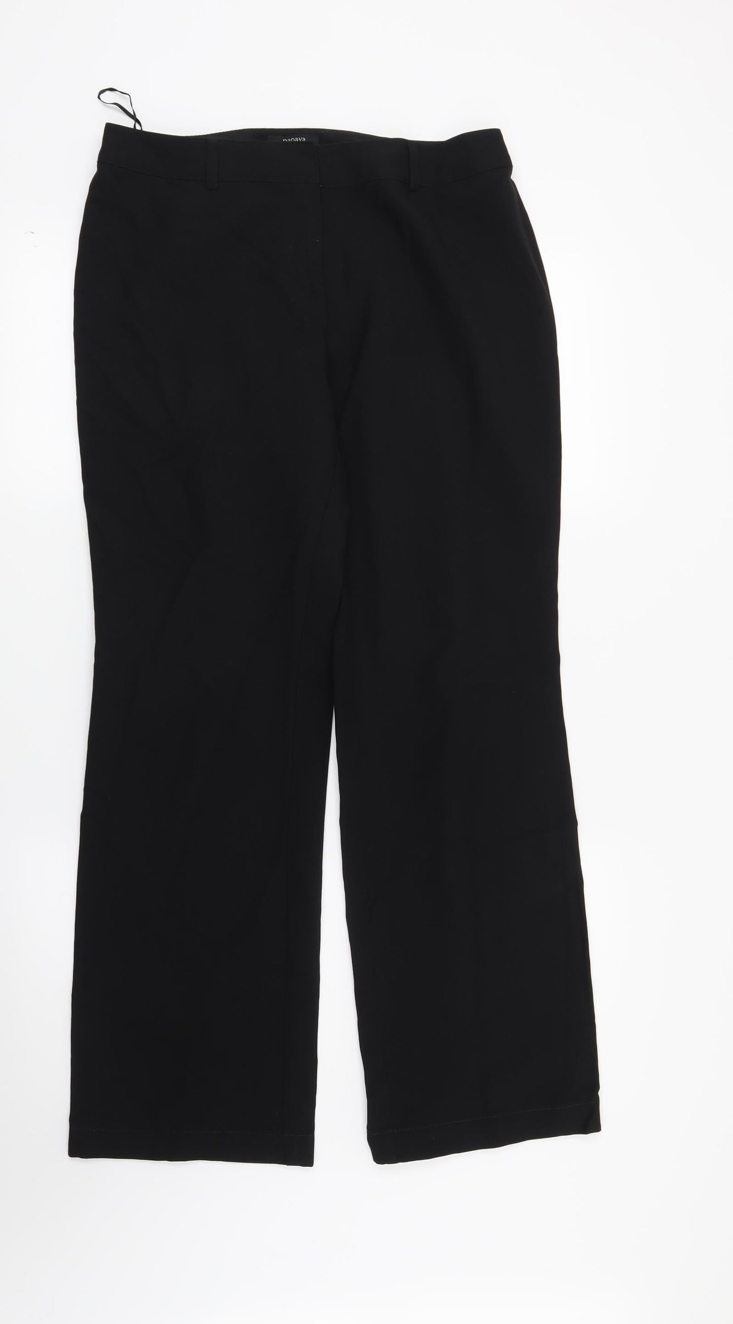 Womens UK Size 10 Papaya Regular Fit  Black Trousers