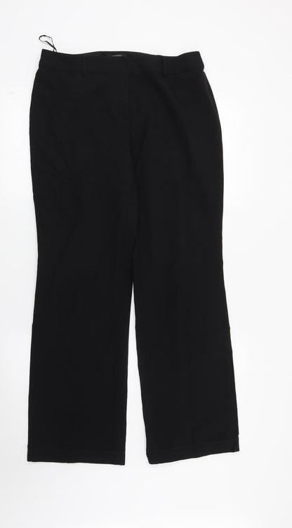 Womens UK Size 10 Papaya Regular Fit  Black Trousers
