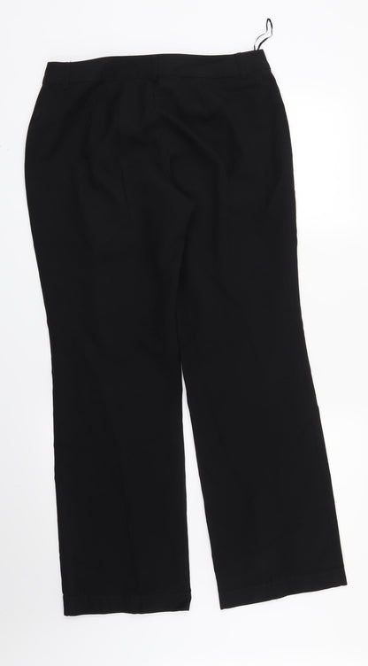 Womens UK Size 10 Papaya Regular Fit  Black Trousers