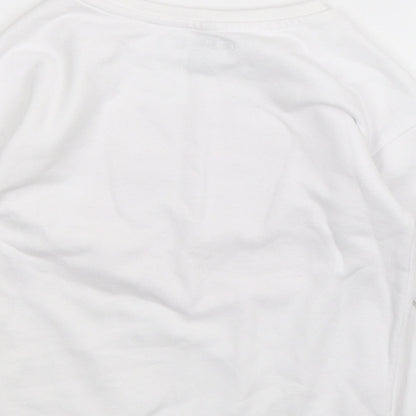 Primark Girls White   Pullover Sweatshirt Size 7-8 Years