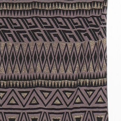 Club L Womens Grey Geometric  Bodycon  Size 8