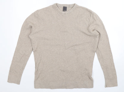 H&M Mens Grey  Knit Pullover Jumper Size S