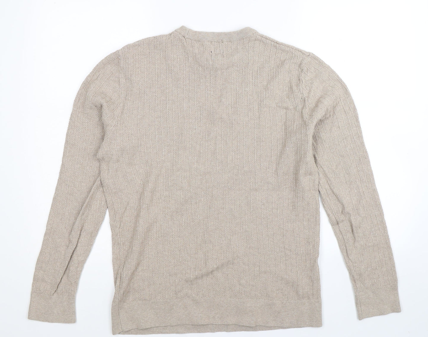 H&M Mens Grey  Knit Pullover Jumper Size S