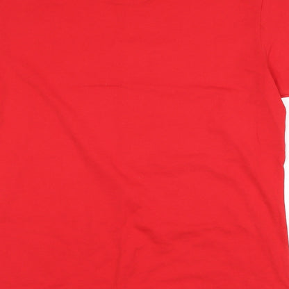Womens UK Size 2XL JHK Red Basic T-Shirt