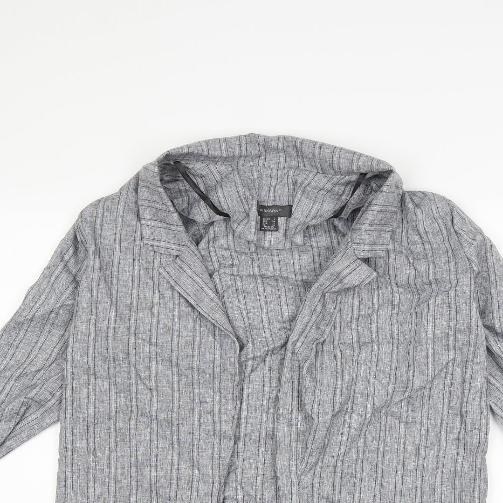 Primark Womens Grey Striped  Jacket  Size 10