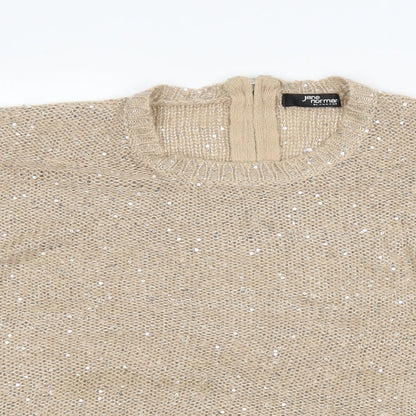 Jane Norman Womens Brown   Pullover Jumper Size 14