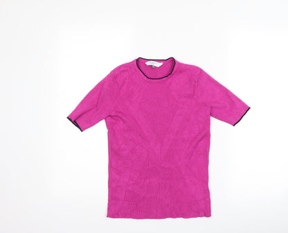 Womens UK Size 12 Principles Pink Basic T-Shirt