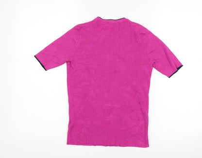Womens UK Size 12 Principles Pink Basic T-Shirt