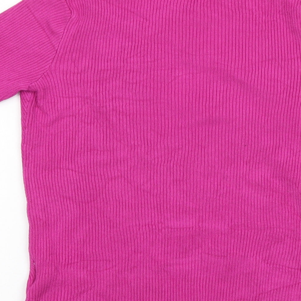 Womens UK Size 12 Principles Pink Basic T-Shirt