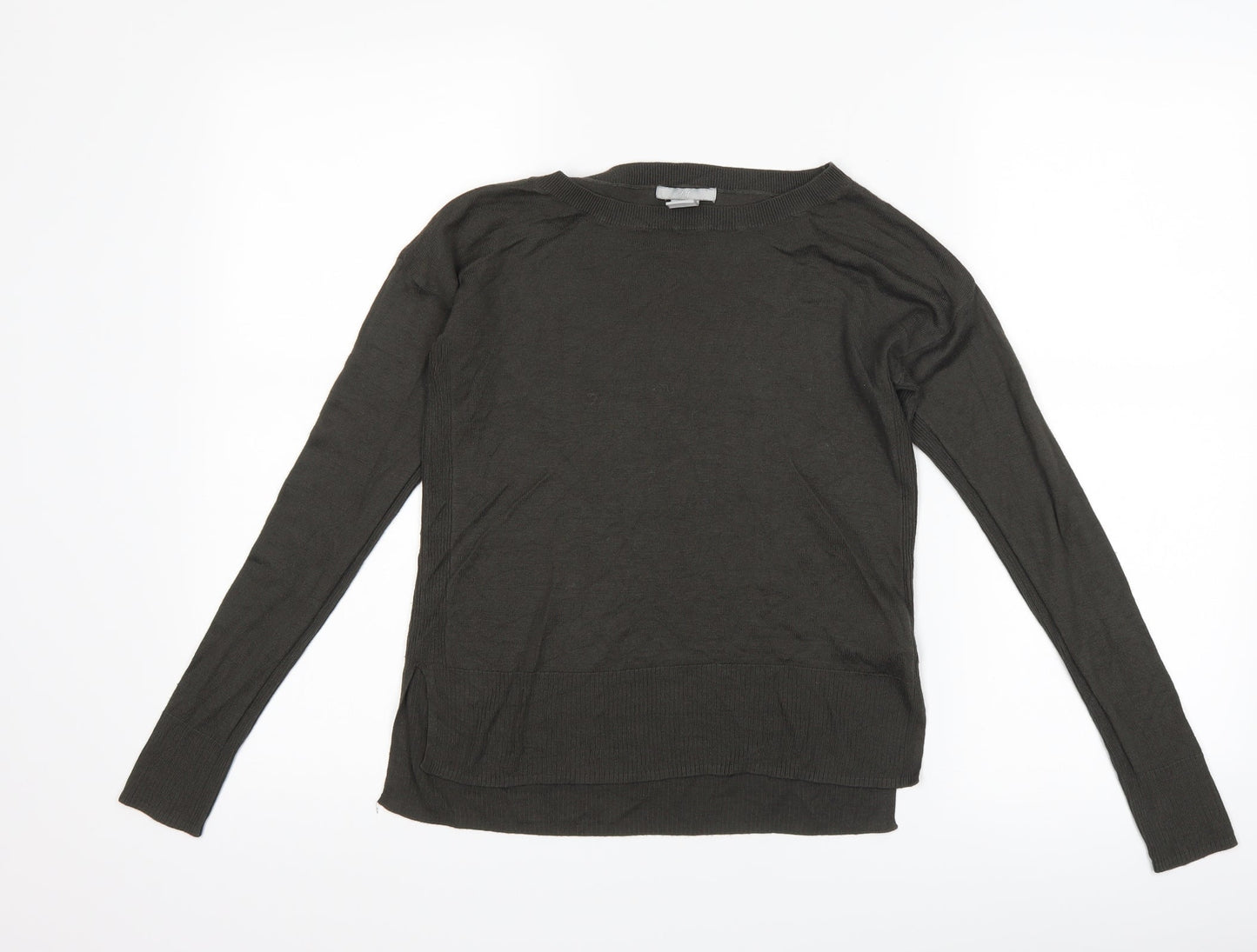 Womens UK Size XS H&M Grey Basic T-Shirt