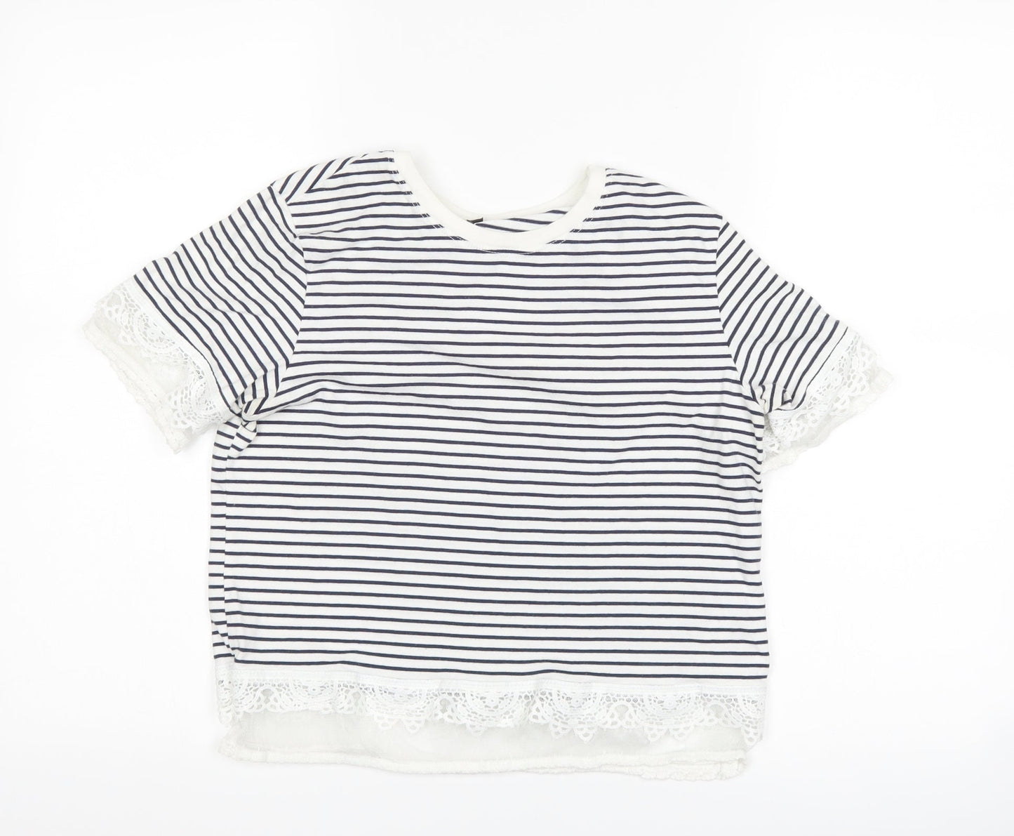 Womens UK Size 8 Topshop Blue Basic T-Shirt