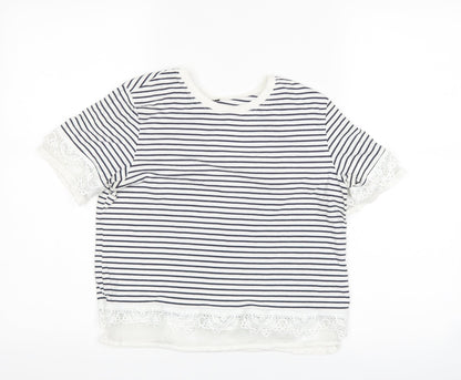Womens UK Size 8 Topshop Blue Basic T-Shirt