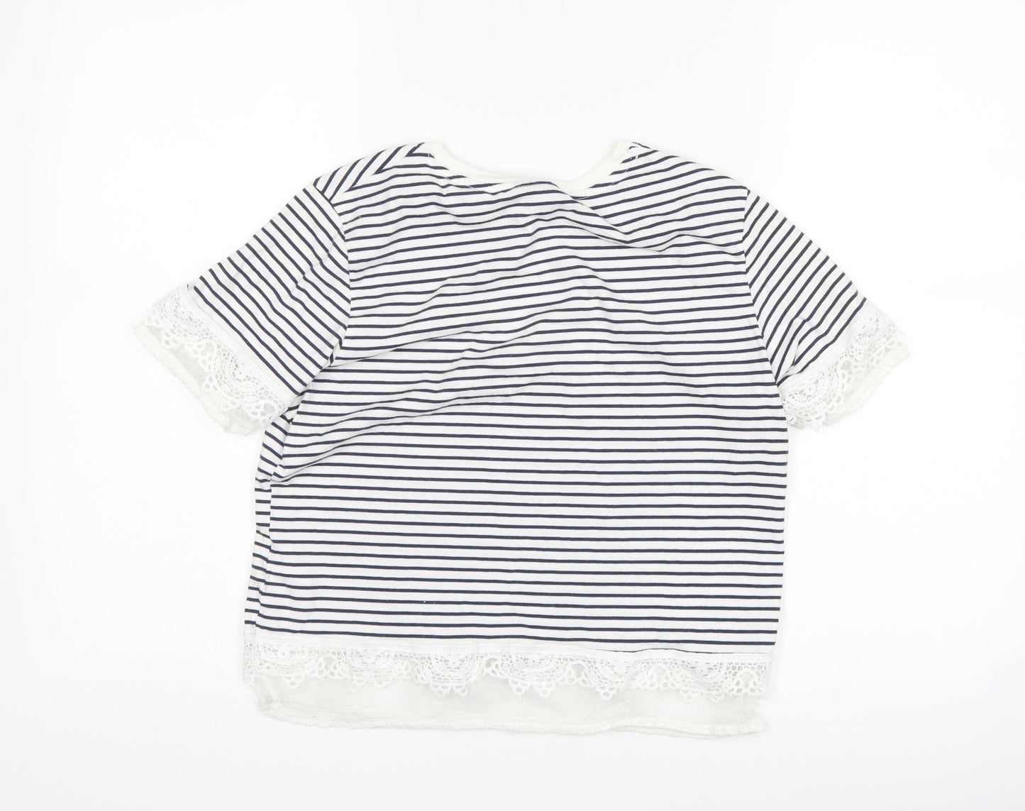 Womens UK Size 8 Topshop Blue Basic T-Shirt