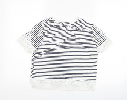 Womens UK Size 8 Topshop Blue Basic T-Shirt