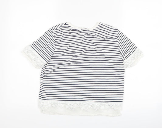 Womens UK Size 8 Topshop Blue Basic T-Shirt