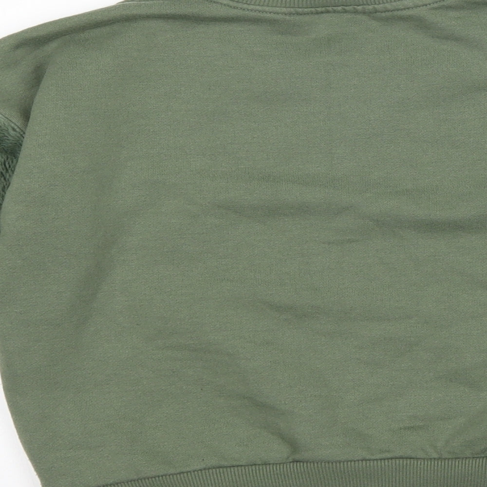 Girls Destination Girls Green Animal Print  Pullover Sweatshirt Size 11-12 Years